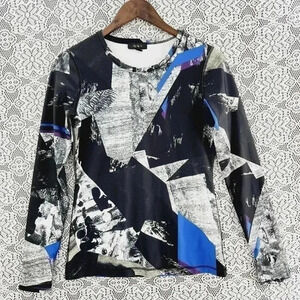 Alala crew neck pullover printed long sleeve athletic shirt women's S